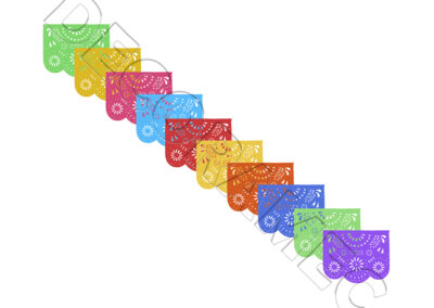 Papel Picado Destellos en Plastico Tira de Papel Picado